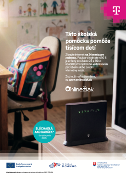 Projekt Online žiak: bezplatný internet pre žiakov ZŠ a SŠ z hmotnej núdze